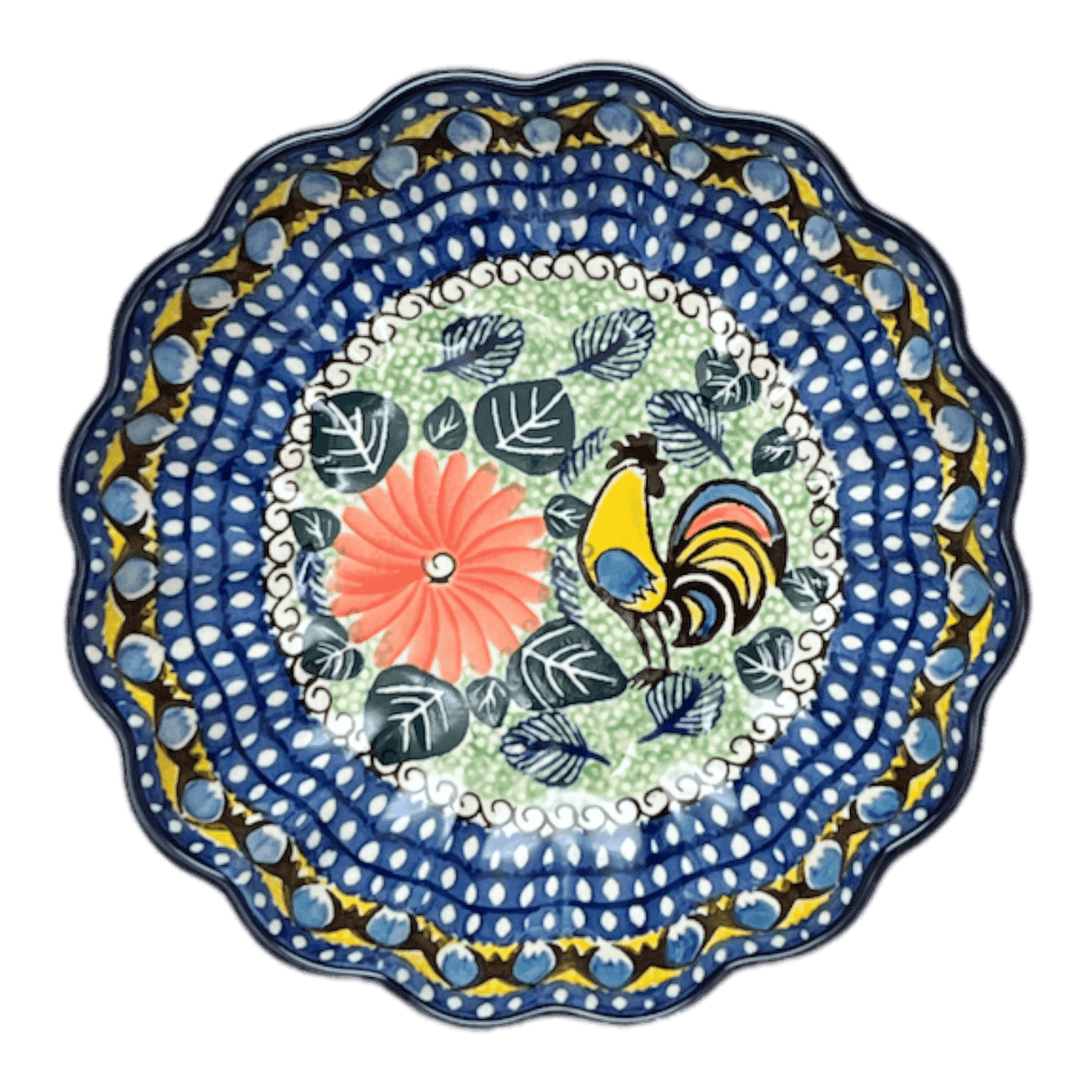 Bowl, Round, Blossom, 7.5" in "Regal Roosters" by Ceramika Artystyczna | A249-U2617