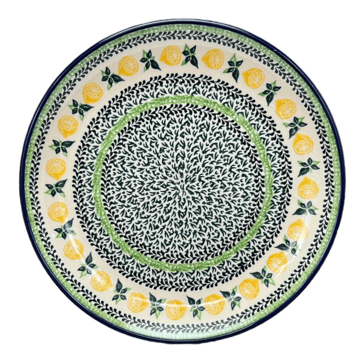 Plate, Round, Dinner, 10" in "Lemons and Leaves" by Ceramika Artystyczna | A257-2749X