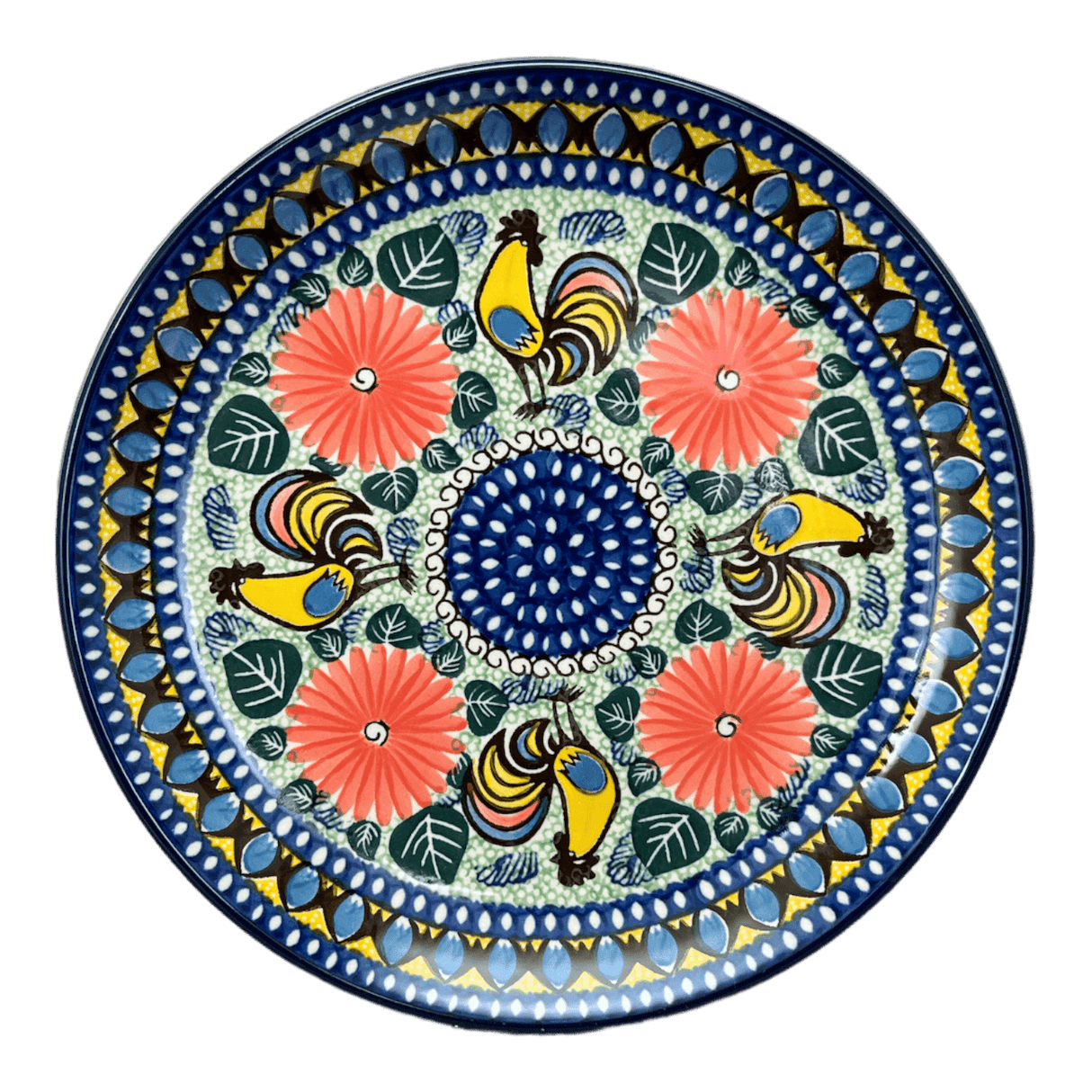 Plate, Round, Dinner, 10" in "Regal Roosters" by Ceramika Artystyczna | A257-U2617