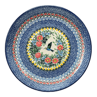 A picture of a Polish Pottery CA 10" Dinner Plate (Hummingbird Bouquet) | A257-U3357 as shown at PolishPotteryOutlet.com/products/10-round-dinner-plate-hummingbird-bouquet-a257-u3357