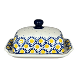 Butter Dish, 7" x 5.5" in "Sunny Circle" by Ceramika Artystyczna | A295-0215