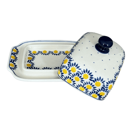 Butter Dish, 7" x 5.5" in "Sunny Circle" by Ceramika Artystyczna | A295-0215