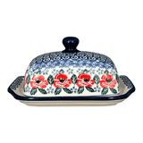 Butter Dish, 7" x 5.5" in "Rosie's Garden" by Ceramika Artystyczna | A295-1490X