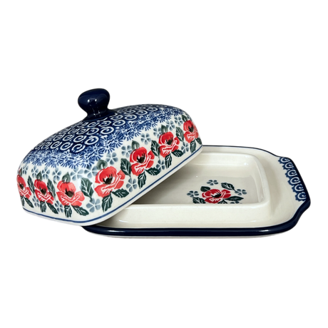 Butter Dish, 7" x 5.5" in "Rosie's Garden" by Ceramika Artystyczna | A295-1490X