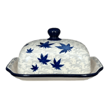 Butter Dish, 7" x 5.5" in "Blue Sweetgum" by Ceramika Artystyczna | A295-2545X