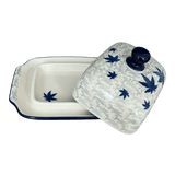 Butter Dish, 7" x 5.5" in "Blue Sweetgum" by Ceramika Artystyczna | A295-2545X