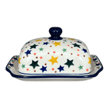 Butter Dish, 7" x 5.5" in "Star Shower" by Ceramika Artystyczna | A295-359X