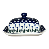 Butter Dish, 7" x 5.5" in "Tulip Dot" by Ceramika Artystyczna | A295-377Z