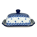 Butter Dish, 7" x 5.5" in "Starry Sea" by Ceramika Artystyczna | A295-454C