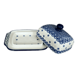 Butter Dish, 7" x 5.5" in "Starry Sea" by Ceramika Artystyczna | A295-454C