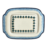 Butter Dish, 7" x 5.5" in "Aztec Blues" by Ceramika Artystyczna | A295-U4428