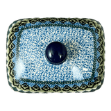 Butter Dish, 7" x 5.5" in "Aztec Blues" by Ceramika Artystyczna | A295-U4428