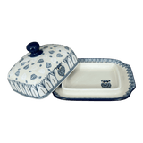 Butter Dish, 7" x 5.5" in "Lone Owl" by Ceramika Artystyczna | A295-U4872