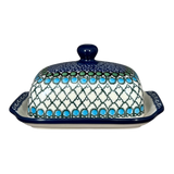 Butter Dish, 7" x 5.5" in "Mediterranean Waves" by Ceramika Artystyczna | A295-U72