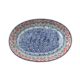 Baker, Oval, 13.75" x 9.25" in "Red Aster" by Ceramika Artystyczna | A296-1435X