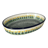 Baker, Oval, 13.75" x 9.25" in "Daffodils in Bloom" by Ceramika Artystyczna | A296-2122X