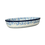 Baker, Oval, 13.75" x 9.25" in "Pansy Blues" by Ceramika Artystyczna | A296-2346X