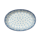 Baker, Oval, 13.75" x 9.25" in "Pansy Blues" by Ceramika Artystyczna | A296-2346X