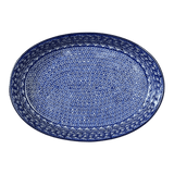 Baker, Oval, 13.75" x 9.25" in "Wavy Blues" by Ceramika Artystyczna | A296-905X