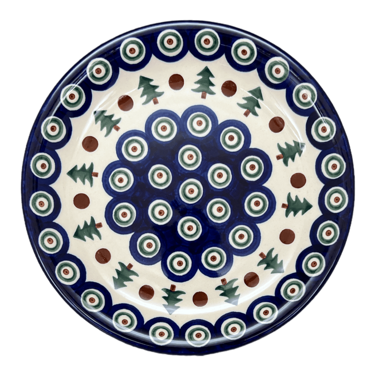 Plate, Round, Salad, 8" in "Peacock Pine" by Ceramika Artystyczna | A337-366X