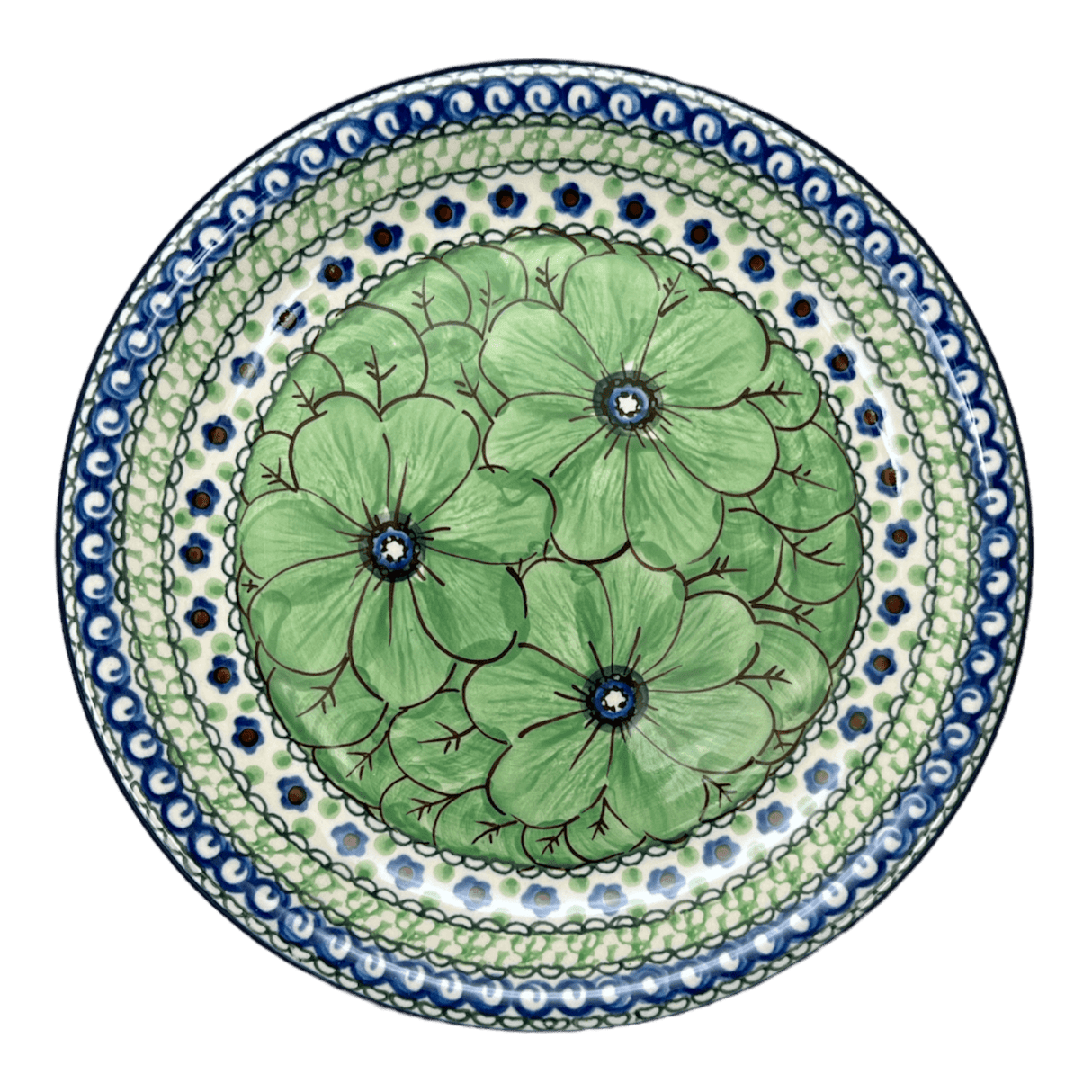 Plate, Round, Salad, 8" in "Green Goddess" by Ceramika Artystyczna | A337-U408A