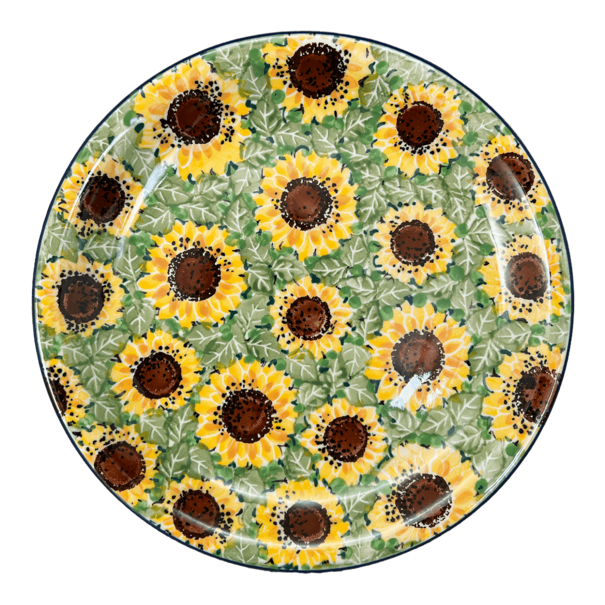 Plate, Round, Salad, 8" in "Sunflower Field" by Ceramika Artystyczna | A337-U4737