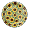 Polish Pottery C.A. 8" Salad Plate (Sunflower Fields) | A337-U4737 at PolishPotteryOutlet.com