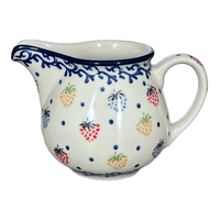 A picture of a Polish Pottery CA 10 oz. Creamer (Mixed Berries) | A341-1449X as shown at PolishPotteryOutlet.com/products/c-a-10-oz-creamer-mixed-berries-a341-1449x