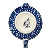 A picture of a Polish Pottery Creamer, 10 oz in "Starry Sea" by Ceramika Artystyczna | A341-454C as shown at PolishPotteryOutlet.com/products/10-oz-creamer-starry-sea-a341-454c