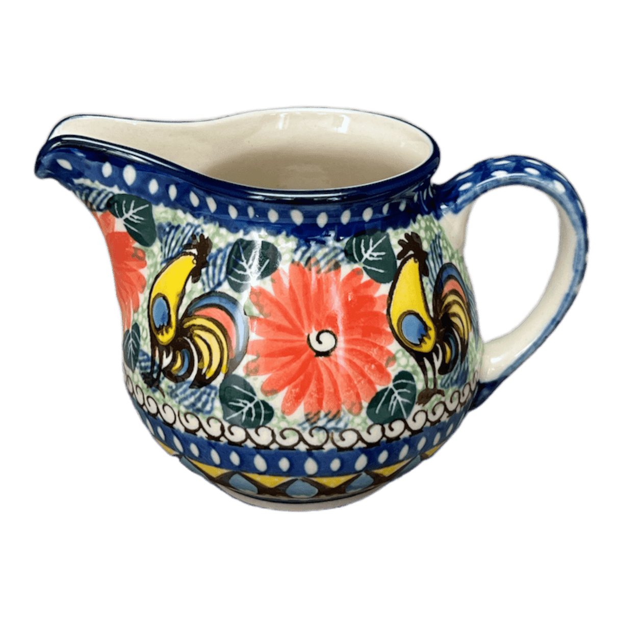 Creamer, 10 oz in "Regal Roosters" by Ceramika Artystyczna | A341-U2617