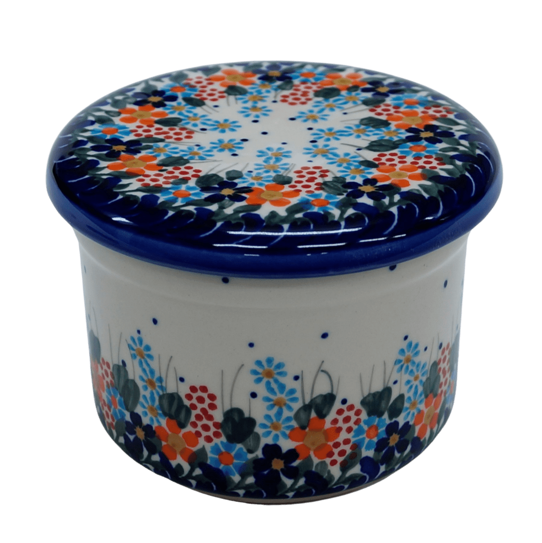 Butter Crock, 3.25" x 4.25" in "Fall Wildflowers" by Andy | NDA344-23