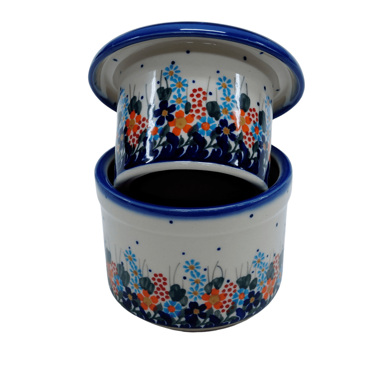 Butter Crock, 3.25" x 4.25" in "Fall Wildflowers" by Andy | NDA344-23