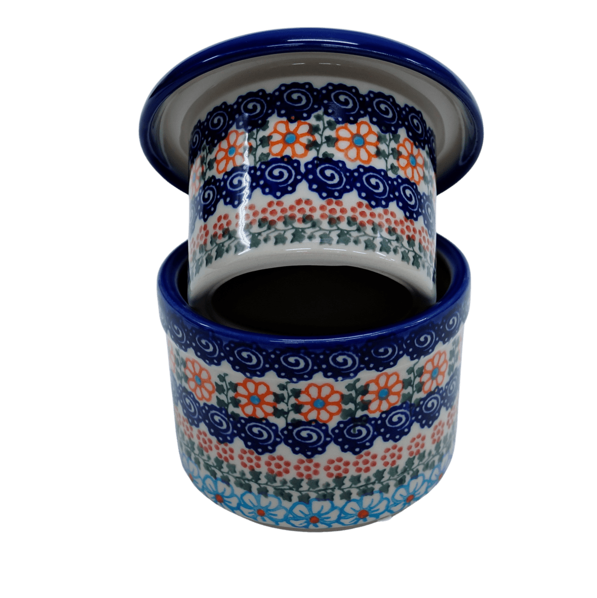 Butter Crock, 3.25" x 4.25" in "Zany Zinnia" by Andy | NDA344-35