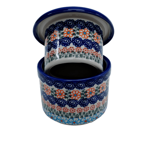 Butter Crock, 3.25" x 4.25" in "Zany Zinnia" by Andy | NDA344-35