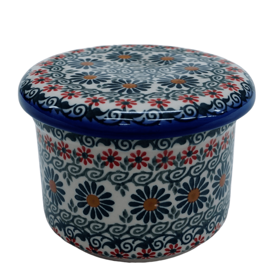 Butter Crock, 3.25" x 4.25" in "Garden Breeze" by Andy | NDA344-A48