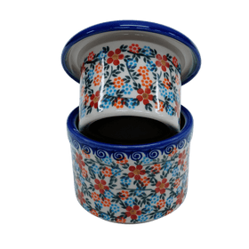 Polish Pottery Butter Crock (Meadow in Bloom) | NDA344-A54 Additional Image at PolishPotteryOutlet.com