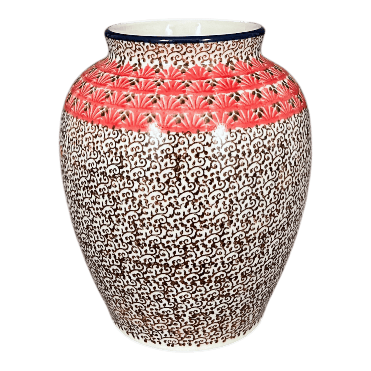 Vase, Tall, 6.5" in "Coral Fans" by Ceramika Artystyczna | A345-2199X