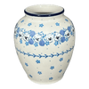 Polish Pottery CA 6.5" Tall Vase (Pansy Blues) | A345-2346X at PolishPotteryOutlet.com