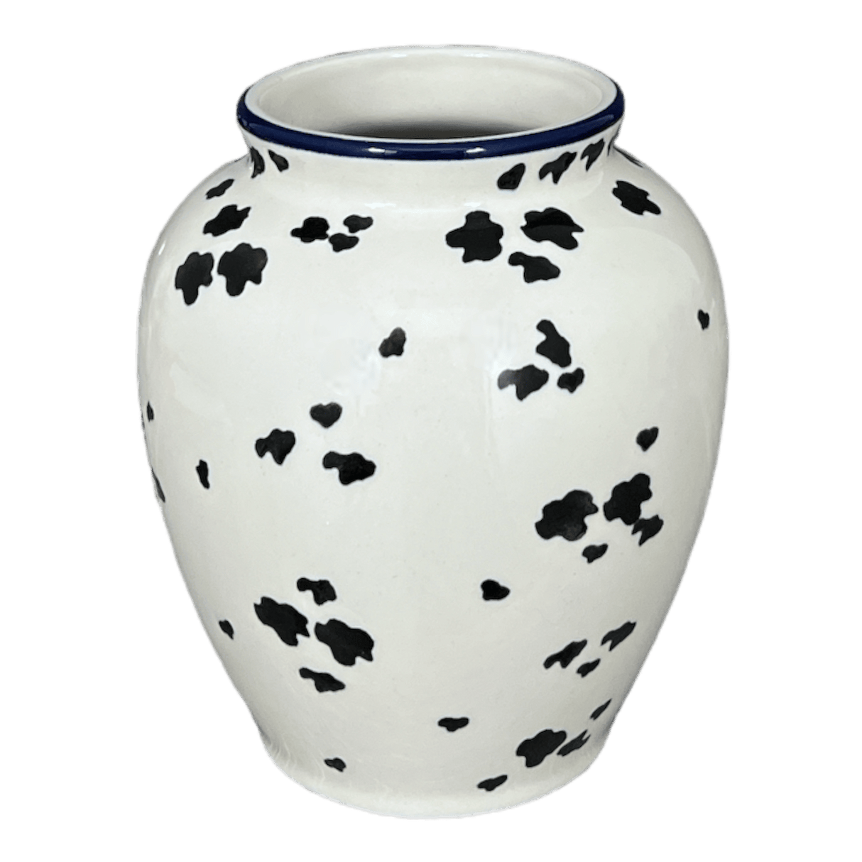 Vase, Tall, 6.5" in "Cowabunga - Blue Rim" by Ceramika Artystyczna | A345-2417X