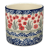 Polish Pottery CA 4.75" Flower Pot (Red Aster) | A361-1435X at PolishPotteryOutlet.com