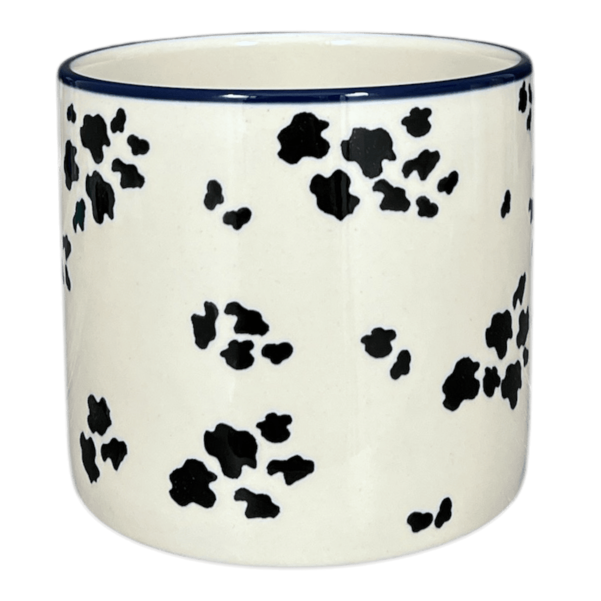 Flower Pot, 4.75" in "Cowabunga - Blue Rim" by Ceramika Artystyczna | A361-2417X