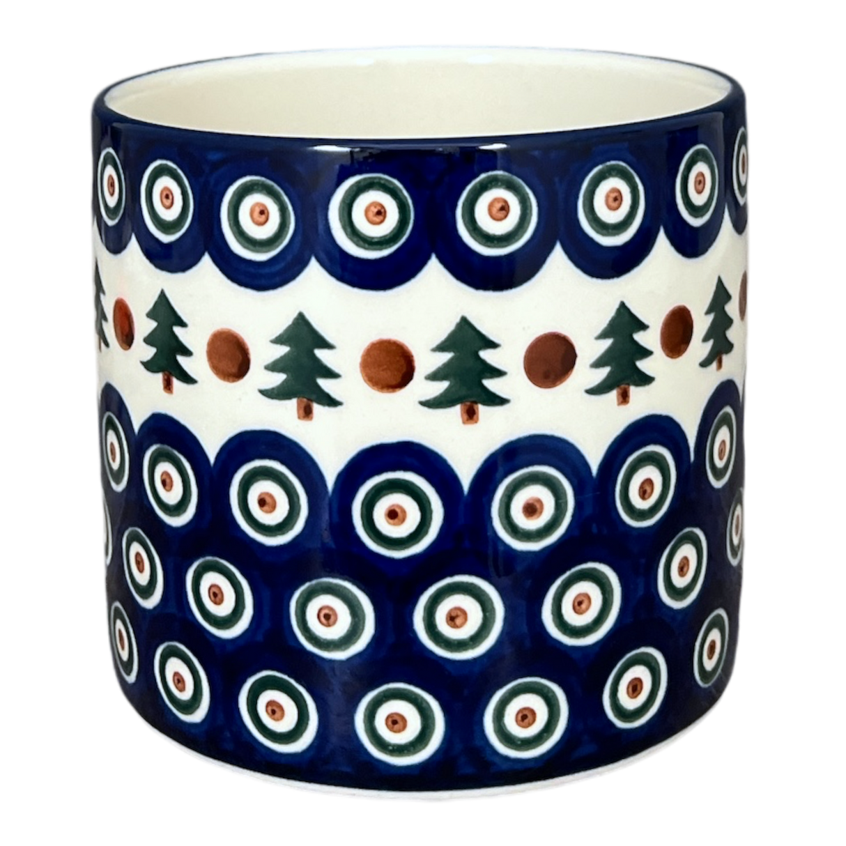 Flower Pot, 4.75" in "Peacock Pine" by Ceramika Artystyczna | A361-366X