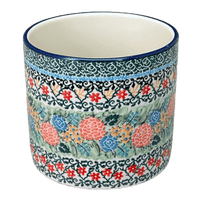 A picture of a Polish Pottery CA 4.75" Flower Pot (Garden Trellis) | A361-U2123 as shown at PolishPotteryOutlet.com/products/4-75-flower-pot-garden-trellis-a361-u2123