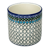 Polish Pottery C.A. 4.75" Flower Pot (Mediterranean Waves) | A361-U72 at PolishPotteryOutlet.com