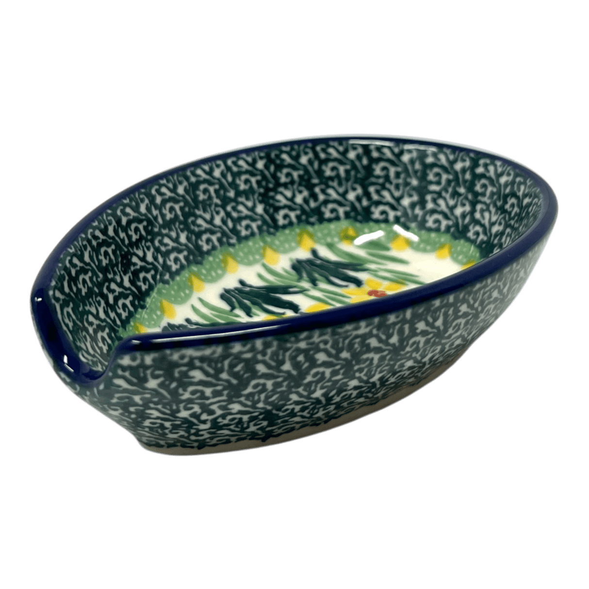 Spoon Rest, 3.25" in "Daffodils in Bloom" by Ceramika Artystyczna | A381-2122X