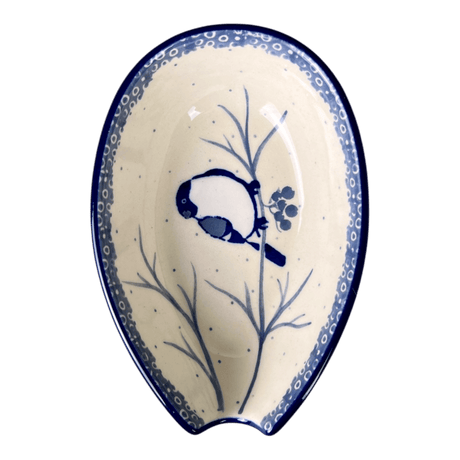 Spoon Rest, 3.25" in "Bullfinch on Blue" by Ceramika Artystyczna | A381-U4830