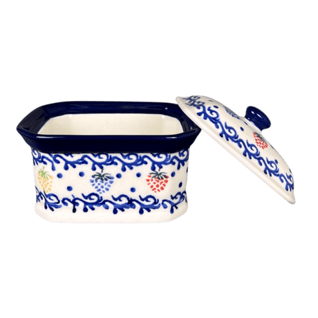 Canister, Rectangular, Small, 4.5" x 3.5" in "Mixed Berries" by Ceramika Artystyczna | A385-1449X