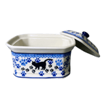 Canister, Rectangular, Small, 4.5" x 3.5" in "Cat Tracks" by Ceramika Artystyczna | A385-1771