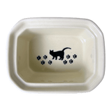 Canister, Rectangular, Small, 4.5" x 3.5" in "Cat Tracks" by Ceramika Artystyczna | A385-1771
