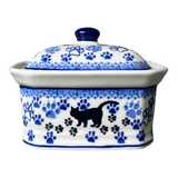 Canister, Rectangular, Small, 4.5" x 3.5" in "Cat Tracks" by Ceramika Artystyczna | A385-1771